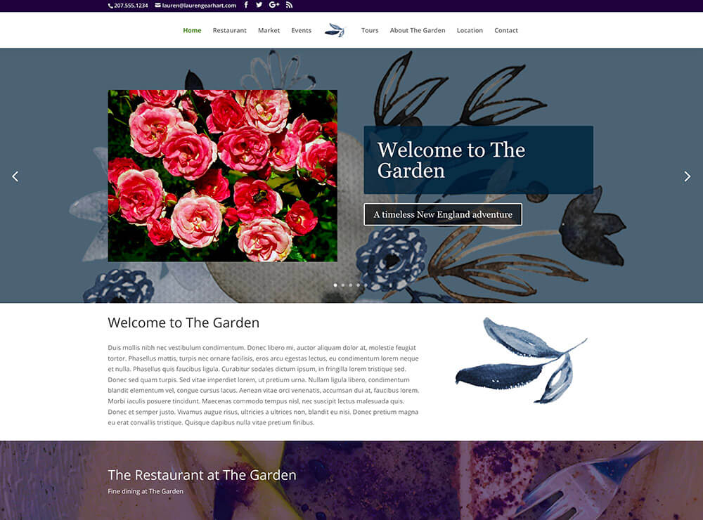 Sample site: The Garden